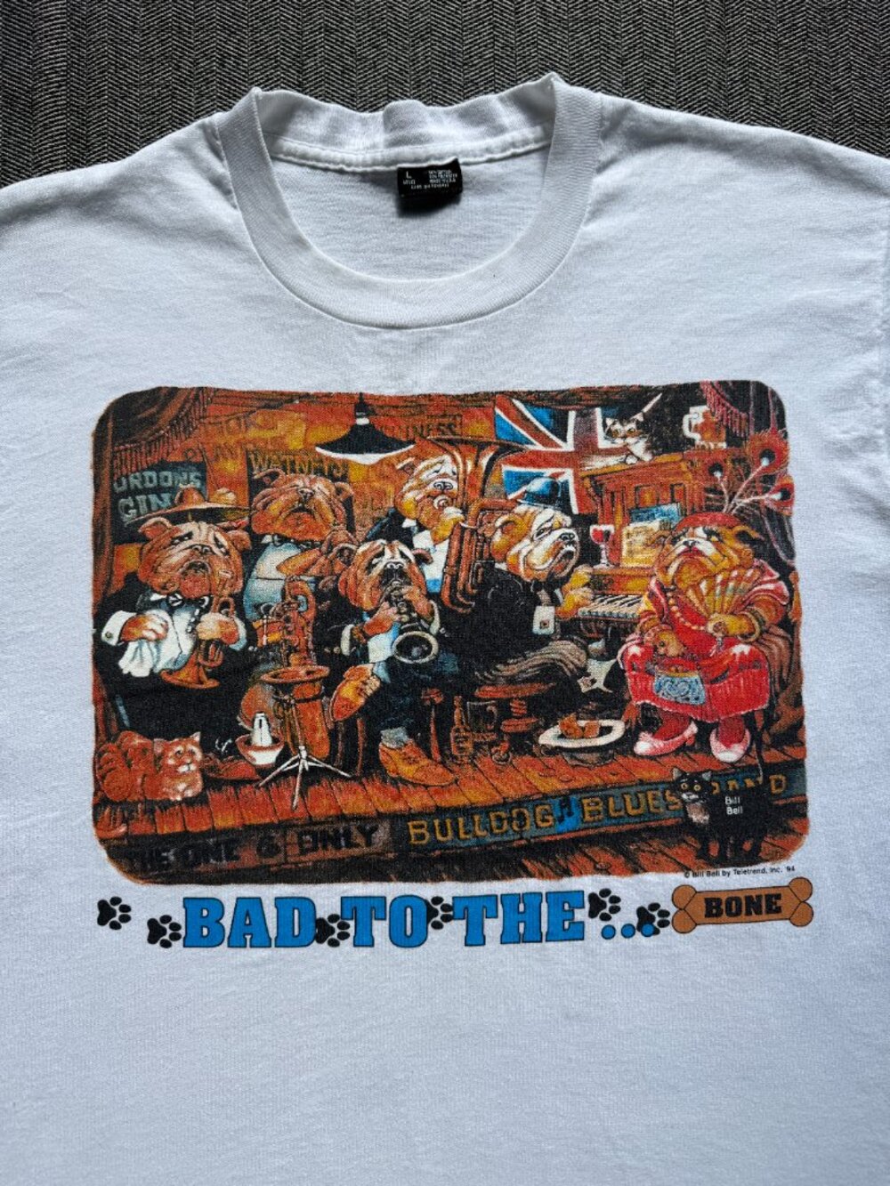 Bulldog Blues Band T-Shirt Bad To The Bone Vintage
